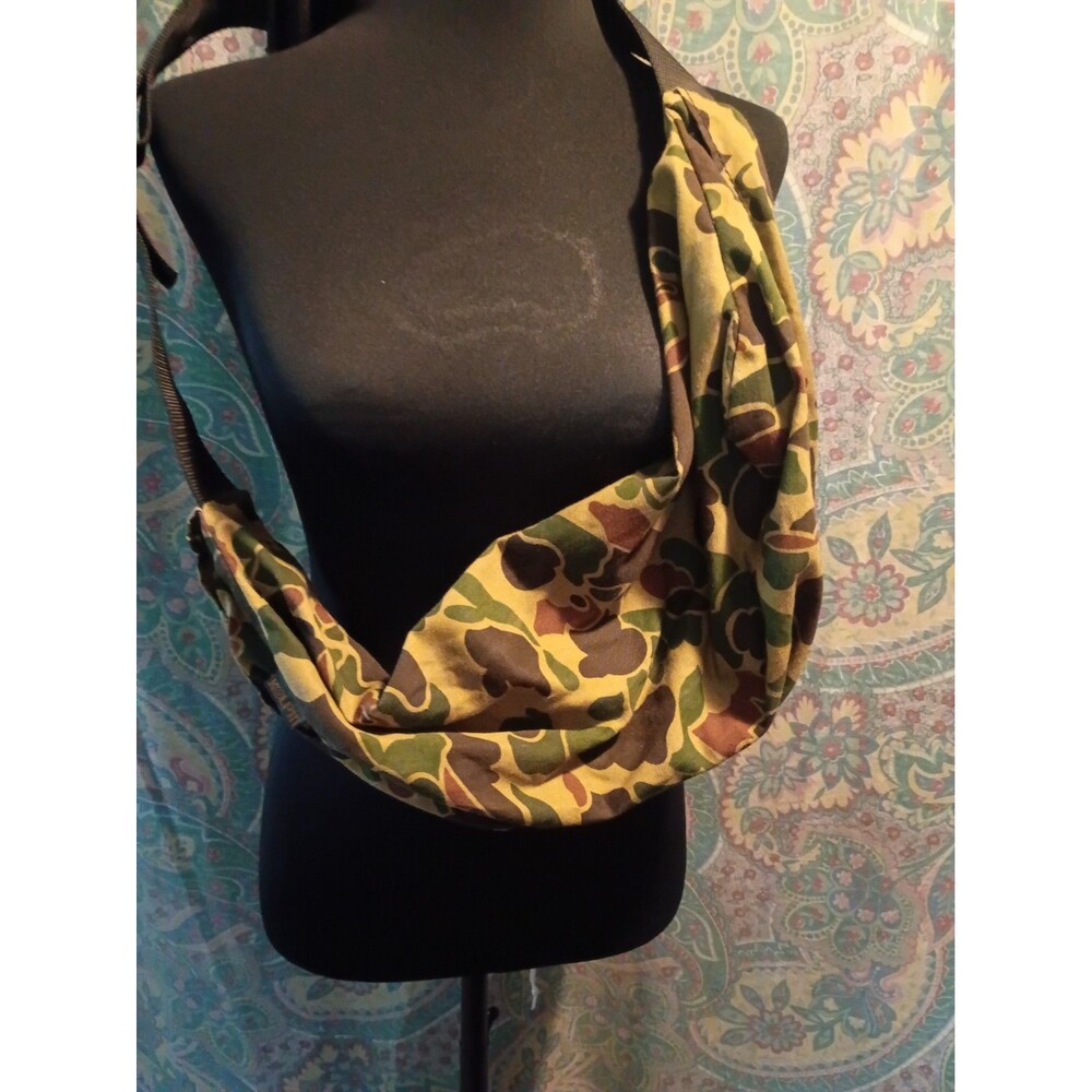vintage Kolpin brand sling or utility bag with a duck hunter camouflage pattern